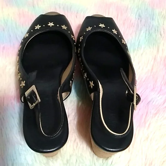Authentic Jimmy Choo Star Studded Wedge Sandals Sz.7 or 37 Worn 1X - Picture 7 of 16